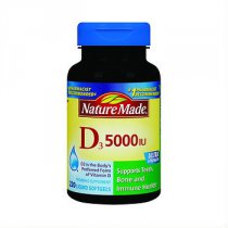 Nature Made Vitamin D-3, 5000IU, 90 Softgels