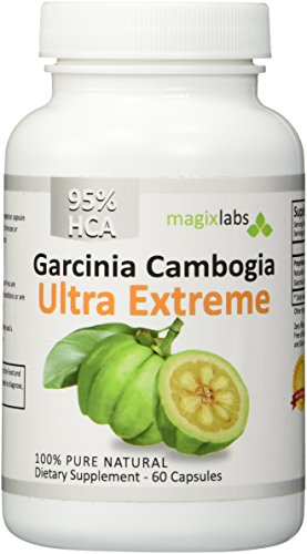 Puro 95% HCA 2500 MG Garcinia Cambogia ULTRA EXTREME - cualquier potencia más alta - rápida acción pastillas para adelgazar: adelgazar quemador de grasa, carbohidratos bloqueador + supresor del apetito para extremo por MagixLabs