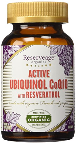 ReserveAge activa Ubiquinol CoQ10 con Resveratrol, 60 Licaps,