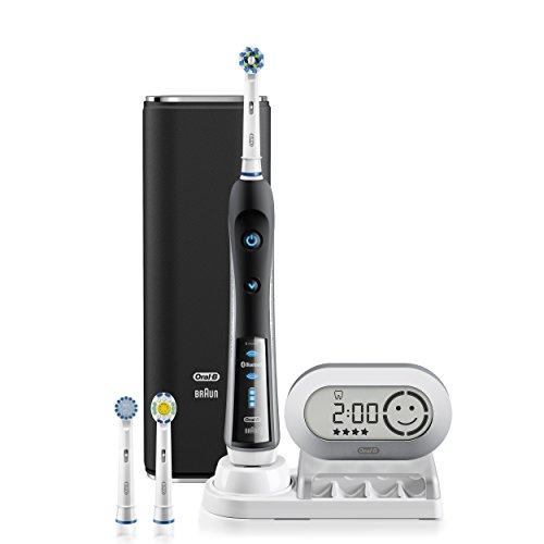 Oral-B negro 7000 potencia SmartSeries de cepillo de dientes eléctrico recargable con conectividad Bluetooth alimentado por Braun