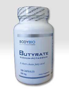 BodyBio/E-Lyte - butirato de sodio y potasio 500 mg 100caps
