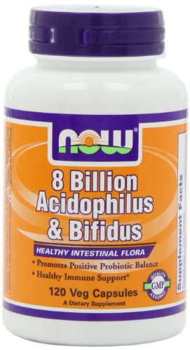 AHORA alimentos Acidophilus/bifidus 8 billones, 120 cápsulas