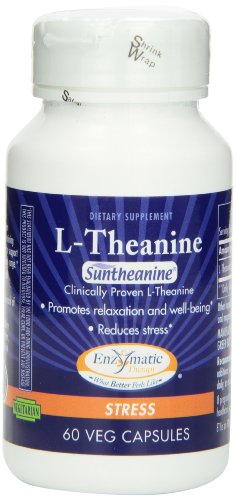Terapia enzimática de L-teanina, 100mg, 60 cápsulas vegetarianas