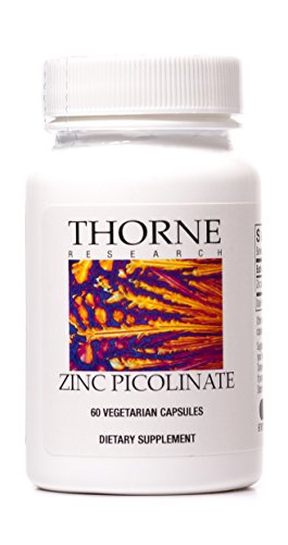 Thorne Research - picolinato de cinc - suplemento de Zinc de alta absorción - 60 cápsulas vegetarianas