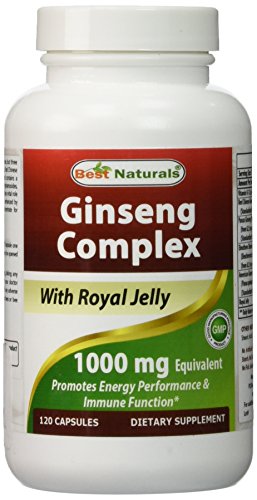 Ginseng complejo 1000 mg 120 cápsulas por los mejores productos naturales - fabricados en un E.e.u.u. basan GMP certificada la facilidad y tercero prueba de pureza. Garantizado!!!!