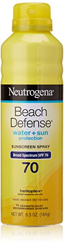 Playa de Neutrogena Spray defensa amplio espectro SPF 70 bloqueador, 6,5 onzas