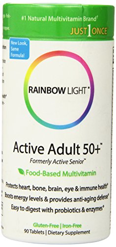 Arco iris adulto activo luz 50 + multivitamínico, 90 tabletas