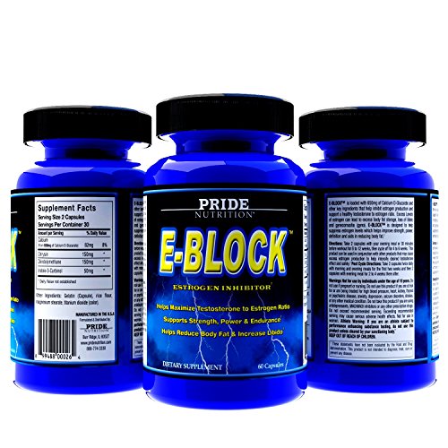 Estrógeno bloqueador - E-bloque-mejores terapia de estrógeno suplementos - Post ciclo DIM 250mg| 650mg calcio-d-glucarate y crisina para hormona Balance acné ayuda PCT inhibidor de la aromatasa para los hombres y las mujeres