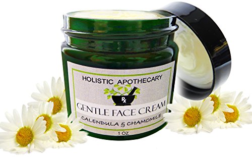 Crema de cara calmante orgánica de manzanilla para calmar la piel seca, sensible y curativo (1 OZ)