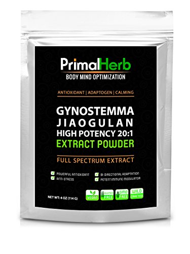 Gynostemma Jiaogulan extracto en polvo - potente extracto 20:1 - 82 porciones - tónico de la longevidad - gama completa
