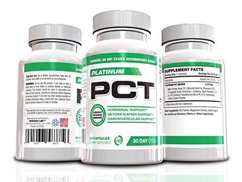PCT PCT-platino, Post ciclo de apoyo, Post ciclo suplemento y testosterona, hígado y aumentar la testosterona libre niveles, 60 cápsulas, 30 días ciclo, suplemento anti-estrógeno, Anti-Aromtase inhibidores, construir músculo magro, (los mejores PCT para l