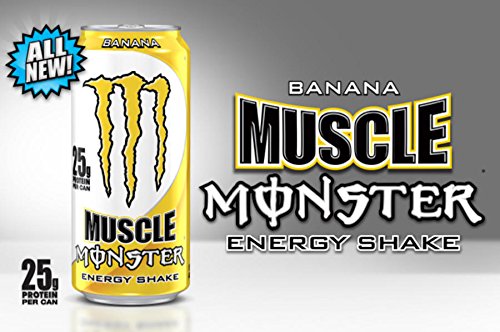 16 pack - monstruo muscular energía Shake - Banana - 15oz.