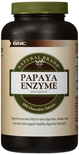 Enzima de Papaya natural BrandTM, 600 tabletas masticables