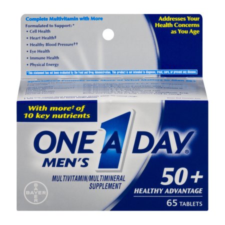 One A Day Hombre 50 saludable multivitaminas Advantage 65 ct