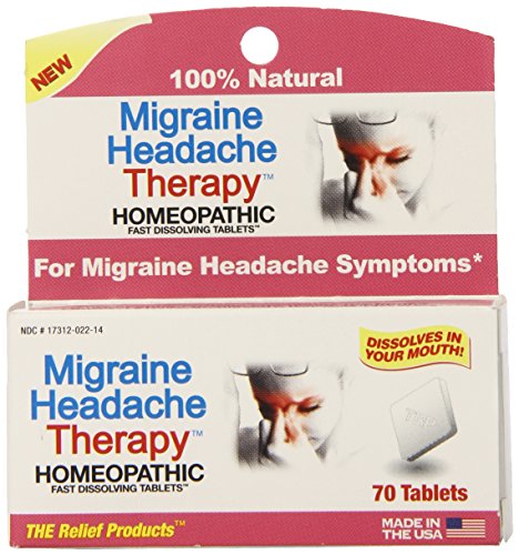 El alivio productos migraña dolor de cabeza tratamiento tabletas de disolución rápida, cuenta 70