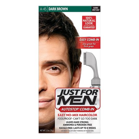 Hombres de parada automática del color del pelo marrón oscuro buque de EE.UU. marca Just For Men