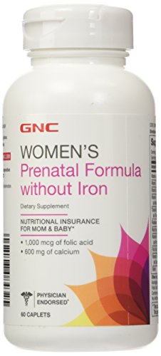 Fórmula Prenatal de GNC sin hierro 60 cápsulas