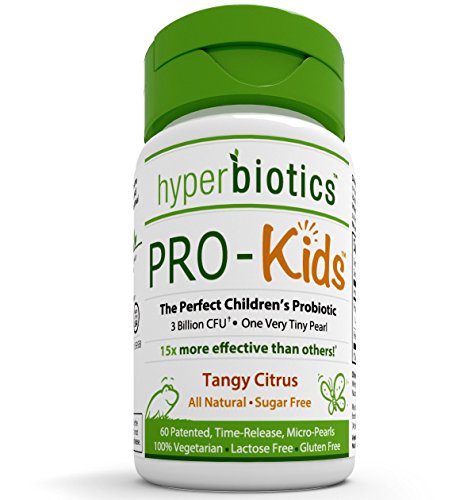 Probióticos de PRO-niños: 60 pequeños, Sugar Free, una vez diaria, tiempo de liberación de perlas - 15 x más efectiva que cápsulas - recomienda con vitaminas - para niños de edades 4 y para arriba - muy fácil de tragar