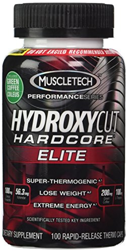 Hydroxycut Hardcore Elite-Svetol grano de café verde extracto fórmula, 100 hojas (Pack 2)