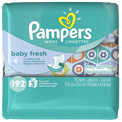 Pampers Baby Fresh toallitas 3 x viaje Pack 192 cuenta