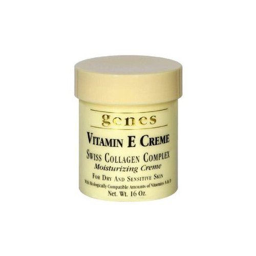 GENES vitamina E colágeno suizo Creme - 16 oz (paquete de 2 - Total 32 oz)
