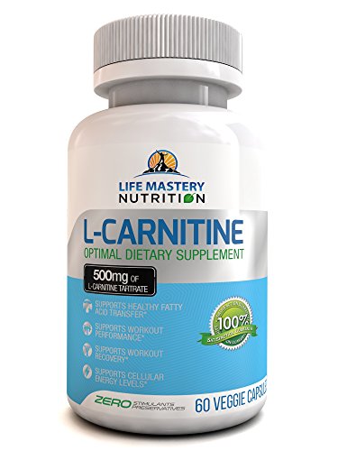 L-carnitina 500mg - aminoácidos esenciales puros - L carnitina dieta suplemento para la recuperación del ejercicio, entrenamiento óptimo rendimiento, transferencia de ácidos grasos saludables y niveles de energía celular - Made in USA