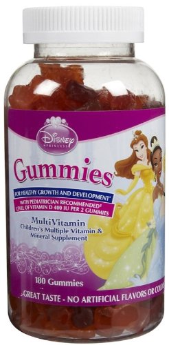 Disney princesa completa multi-vitamina gomitas, cuenta 180