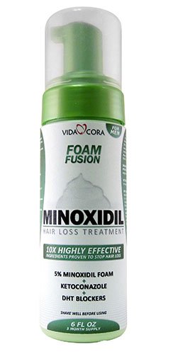 vida Cora Minoxidil espuma fusión 10 X ingredientes altamente eficaces probado revertir caída del cabello