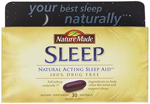 Naturaleza Softgel ayuda Natural del sueño para dormir, cuenta 30