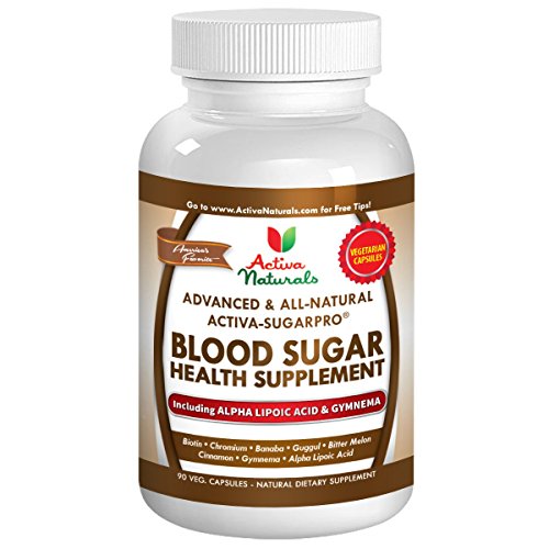 Suplemento de salud azúcar en la sangre activa Naturals, cuenta 90
