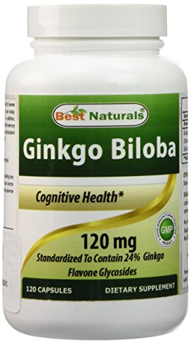 Mejor naturales, extracto de Ginkgo Biloba - doble resistencia Ginkgo Biloba, 120mg, 120 cápsulas