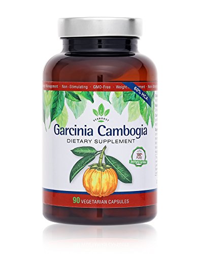 100% puro Garcinia Cambogia extracto con HCA, gran suplemento dietético para bajar de peso, supresor del apetito, 90 cápsulas, no GMO, no estimulante, tapas Veggy ** como se ve en el Dr. Oz ** 100% satisfacción
