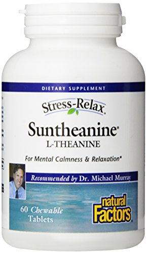Factores naturales Relax estrés Suntheanine comprimidos masticables, 60-Conde