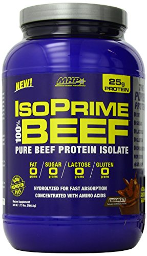 Aislante de la MHP Isoprime 100% carne proteína en polvo, Chocolate, libra 1,73