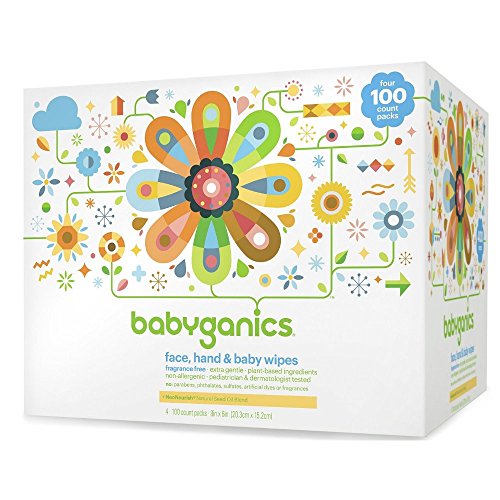 BabyGanics - cara, mano y bebé toallitas fragancia gratis - 400 Wipe(s)