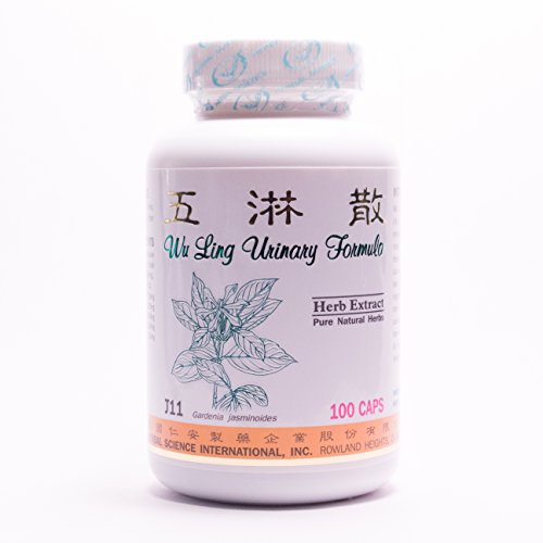 Suplemento dietético fórmula urinaria Wu Lin 500mg 100 cápsulas (Wu Lin San) 100% hierbas naturales