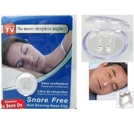 Las pinzas de nariz parada del ronquido libre de lucha contra el ronquido Ayuda para el Sueño protector de la noche del sueño en la TV
