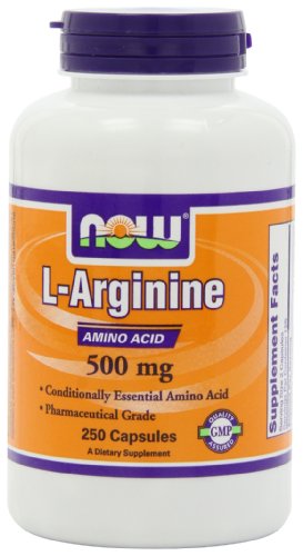AHORA alimentos L-Arginina 500mg, 250 cápsulas