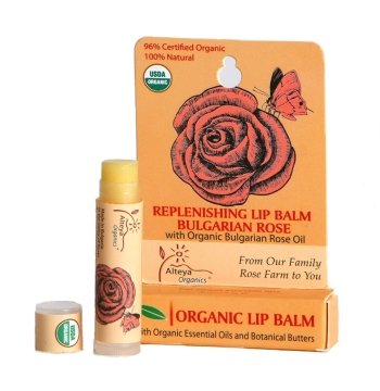 Orgánico labio bálsamo - con Rose Oil - USDA certificado orgánico
