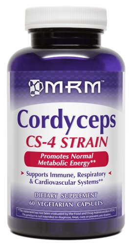 MRM Cordyceps CS-4 750 Mg vegetariana cápsulas, cuenta 60
