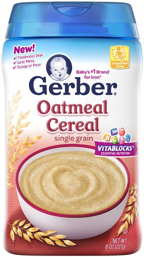 Los alimentos Gerber 1 bebé cereales - avena - 8 oz