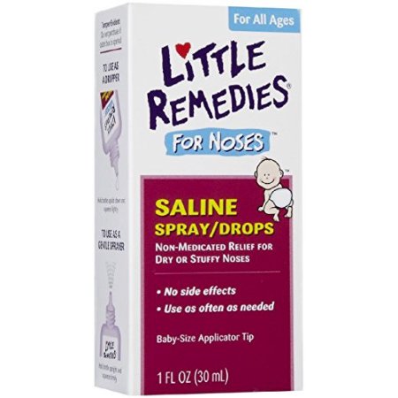 4 Paquete Pequeños Remedios salina en spray - gotas para seco para Congestión narices de 1 onza 30 ml