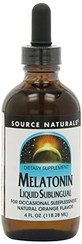 4 oz líquido de melatonina líquido Sublingual-naranja fuente Naturals, Inc.