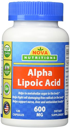 Alfa lipoico ácido 600 mg 120 cápsulas por Nova nutriciones