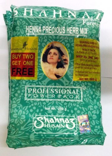 Shahnaz Husain Henna hierba preciada mezcla 200 g, compre 2 obtenga 1 gratis
