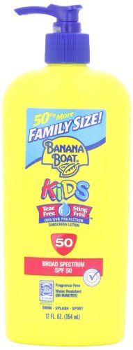 Banana Boat protección solar a los niños el tamaño de familia amplio espectro solar bloqueador - SPF 50, 12 onzas
