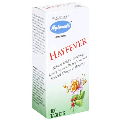 Tabletas de Hyland's fiebre del heno alergia alivio, alivio estacional Natural, 100 Count (paquete de 3)