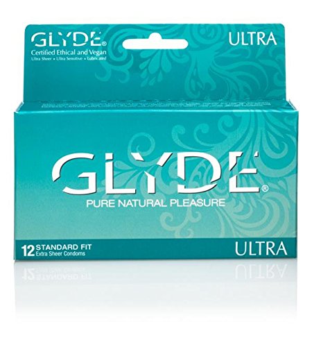 GLYDE Ultra fino Premium condones - 12-Pack Standard Fit / Extra sensible: el preservativo Natural #1 en Australia