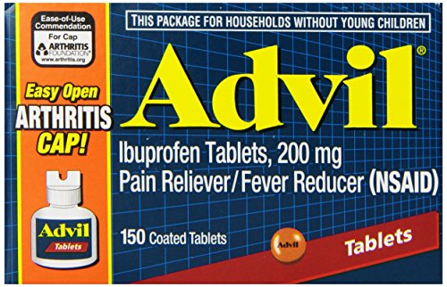 Advil tabletas E Z tapa abierta, 200 mg, frasco de 150 Cápsulas
