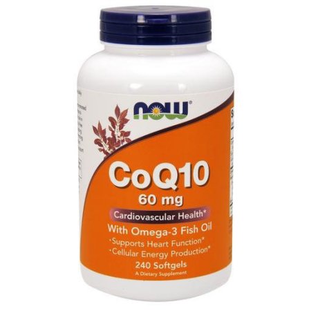 CoQ10 60 mg Alimentos NOW 240 Softgel